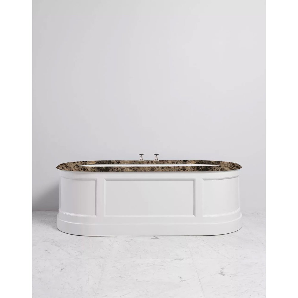 Porter Bathroom Freestanding bath with marble top panel and painted panel MOHER BP200