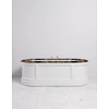 Porter Bathroom Freestanding bath with marble top panel and painted panel MOHER BP200