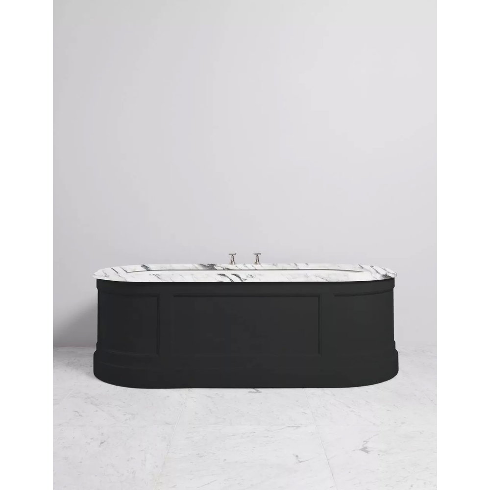 Porter Bathroom Freestanding bath with marble top panel and painted panel COOLE BP200