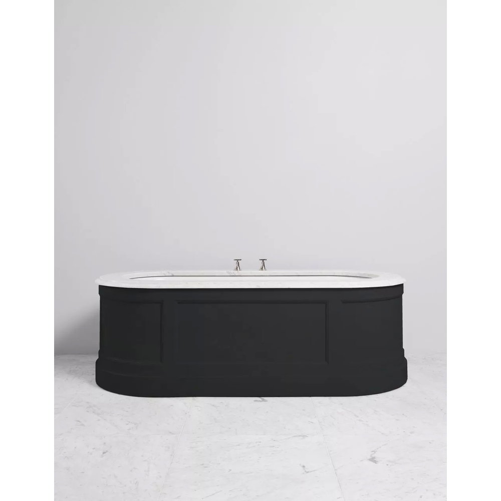 Porter Bathroom Freestanding bath with marble top panel and painted panel COOLE BP200