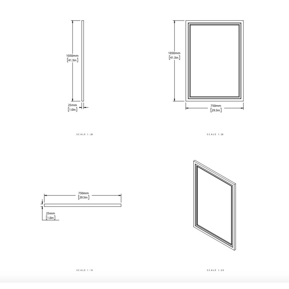 Porter Bathroom Norburry Large Spiegel MP304