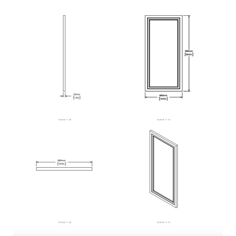 Porter Bathroom Norburry Tall spiegel MP305