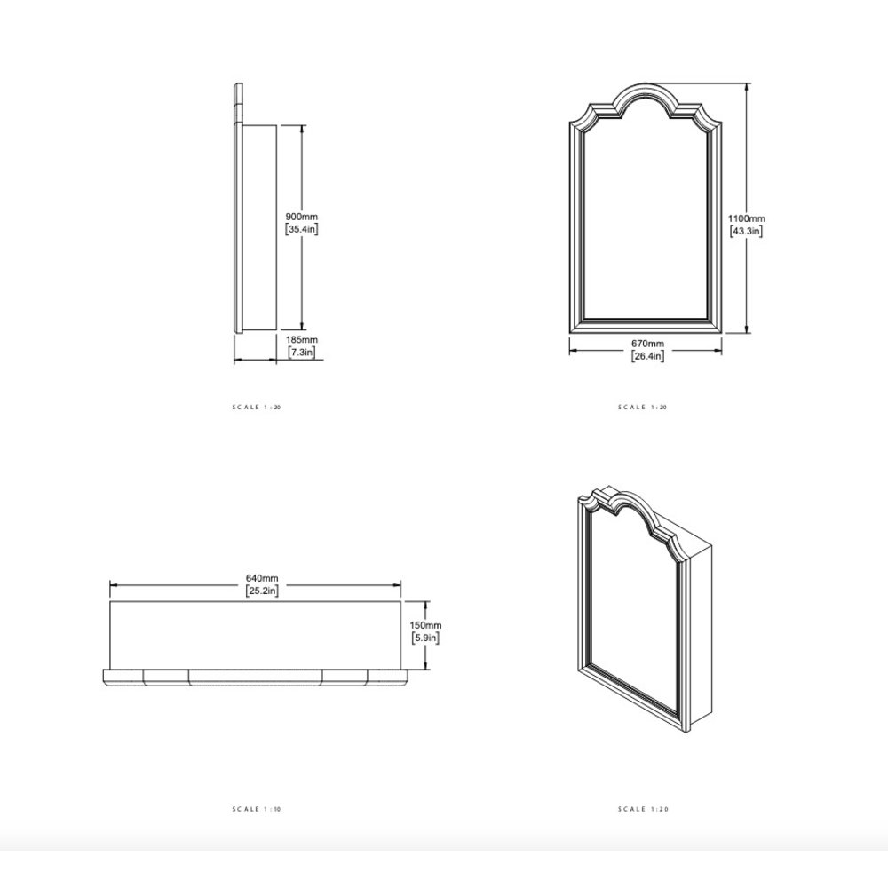 Porter Dijon Dijon Large mirror cabinet CP404