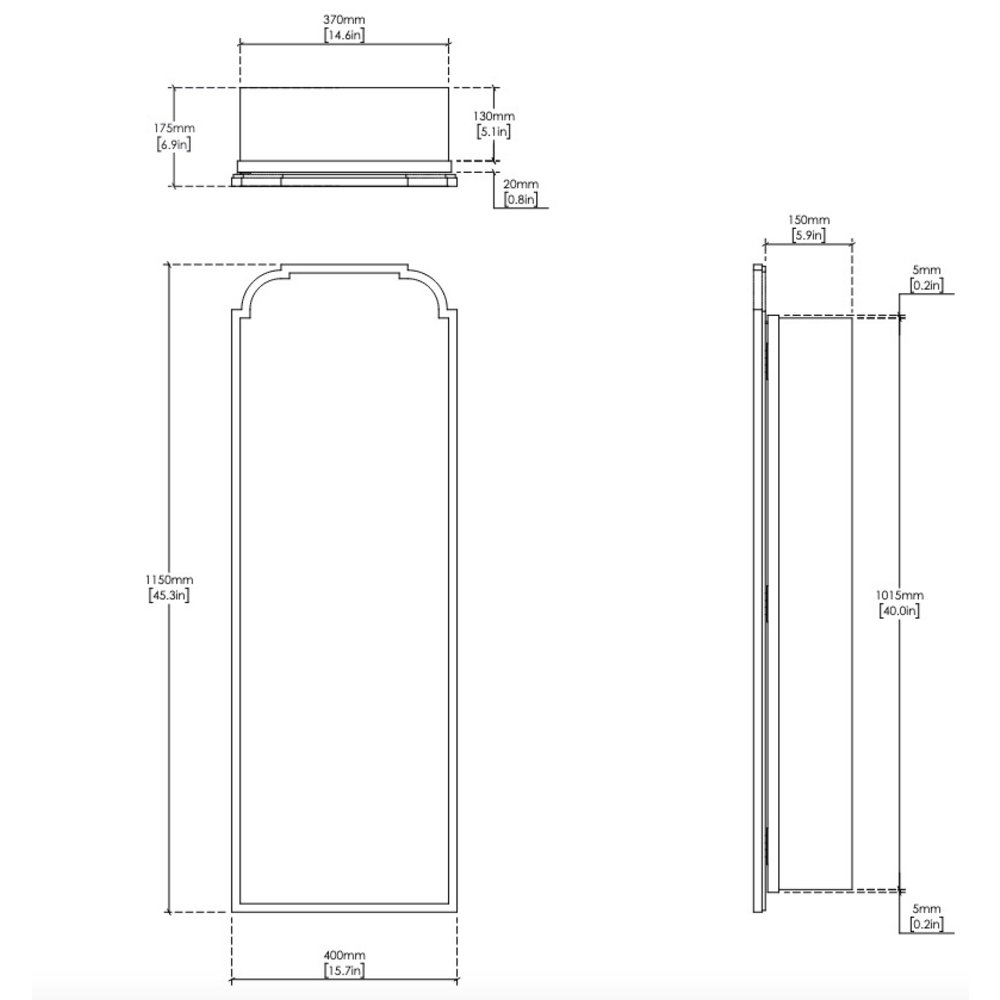 Porter Bathroom Clarendon Tall spiegelkast CM425