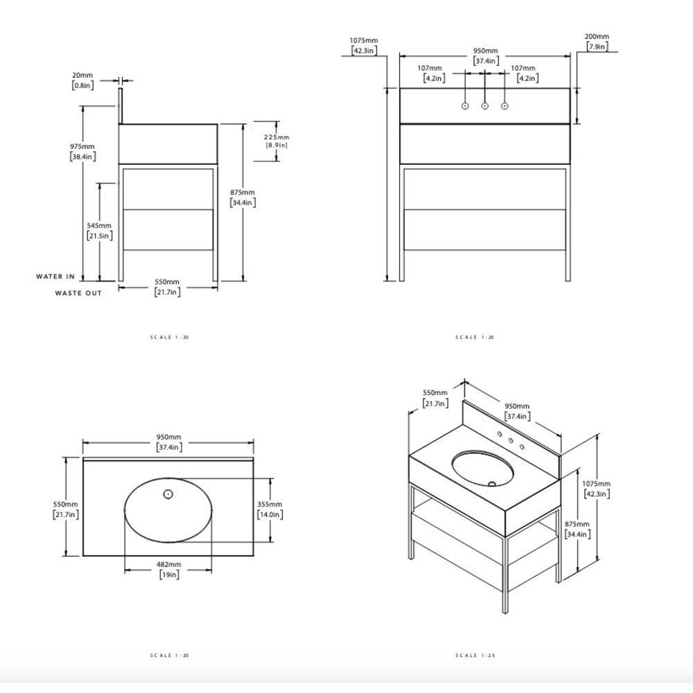 Porter Bathroom Clyde Single VM176