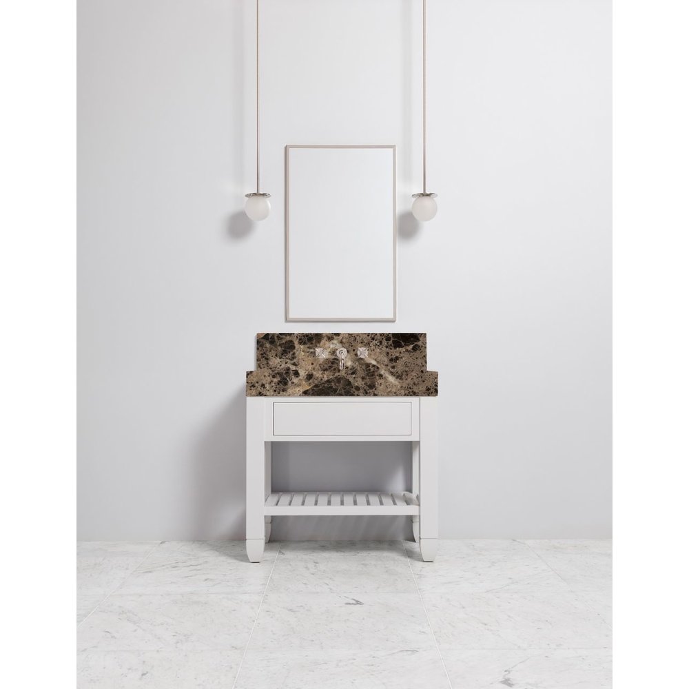 Porter Cavendish Cavendish Block Mid Moher VP129  - wooden wash basin stand with drawers, natural stone top and underbuilt basin
