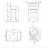 Cavendish Block Single Moher VP131 - wooden wash basin stand with drawers, natural stone top and underbuilt basin Porter Bathroom Cavendish Block Single Moher VP131 - wooden wash basin stand with drawers, natural stone top and underbuilt basin