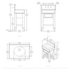 Porter Bathroom Cavendish Block Single Coole VP131 - Massivholz-Waschtisch-Unterschrank mit Schubladen und Natursteinplatte inklusive Einbauwaschbecken