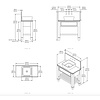 Porter Bathroom Cavendish Mid V130 - massief houten wastafelstand met  laden, natuursteen blad en opbouw wastafel