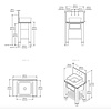 Porter Bathroom Cavendish Cavendish Single V132 - Massivholz-Waschtisch-Unterschrank mit Schubladen und Natursteinplatte inklusive Aufsatzwaschbecken