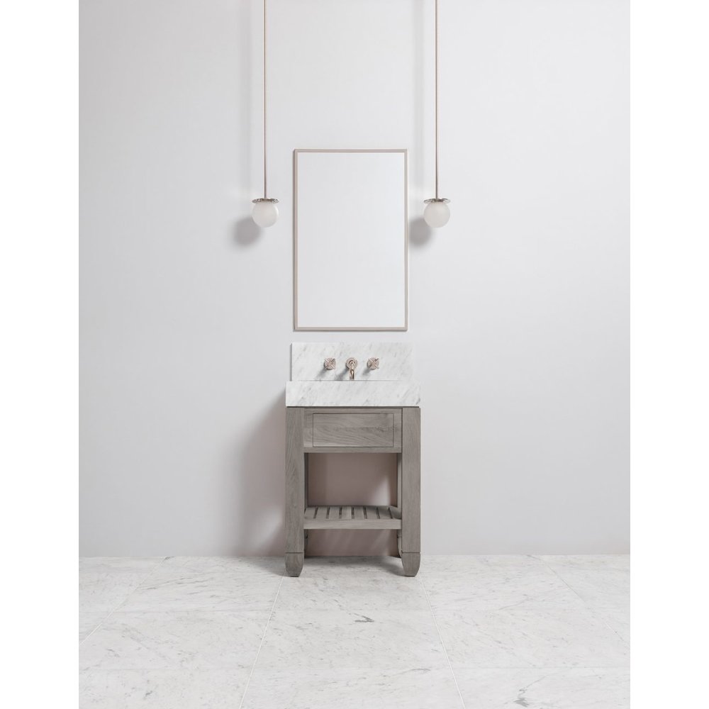 Porter Cavendish Cavendish Block Single VW154  - wooden wash basin stand with drawer, natural stone top and underbuilt basin