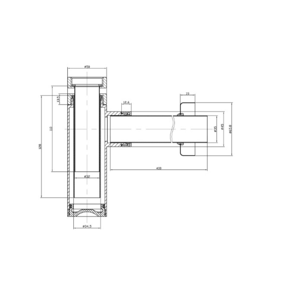 Crosswater MPRO  Waschbecken-Siphon PRO0402