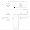 Coalbrook ZURICH Zurich 3-Loch Wand-Waschtischarmatur, Auslauf 190mm  ZU1011