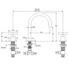 Coalbrook BANK Bank 3-hole basin mixer BA1006