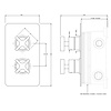 Coalbrook BANK Bank Unterputz Duschthermostat - 3 Outlet-  BA3003-CO3003