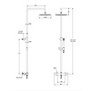 Coalbrook Aufputz Duschset mit 250mm Regendusche und Handdusche CO3000