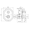 Perrin & Rowe Victorian White Traditional concealed shower thermo E.5555