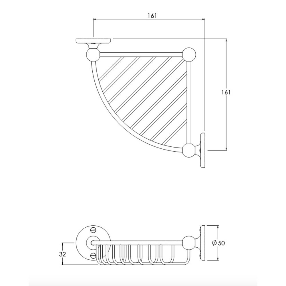 Lefroy Brooks 1900 Classic LB1900 Classic hoek draadmand LB-4941