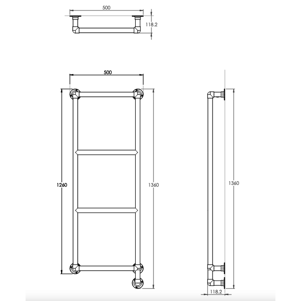 Porter Bathroom Traditional towel rail  Pelham Large  TR737