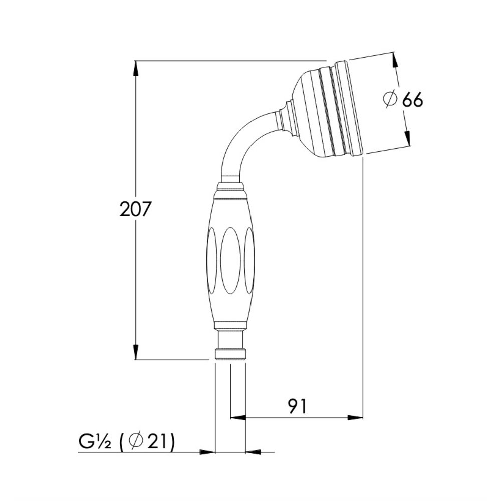LB1900 Classic hand shower white acetyl handle Hotel LB-2141 Lefroy Brooks 1900 Classic LB1900 Classic hand shower white acetyl handle Hotel LB-2141
