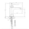 OMNIRES 1-hole bidet mixer OM5220