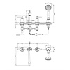 OMNIRES 4-hole bath set with handshower OM5232