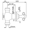 Perrin & Rowe Traditional PR Traditional 1/2" single wall valve with crosshead E.3269