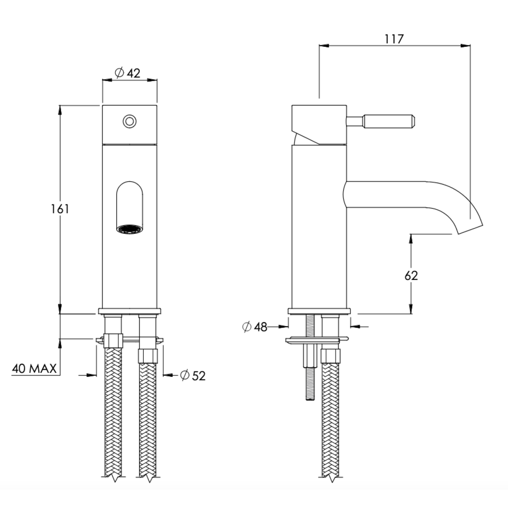 Coalbrook DOMO Domo 1-hole basin mixer DO1000