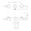 Coalbrook DOMO Domo 3-gats wand-wastafelkraan, uitloop 165mm DO1018