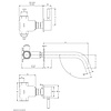 Coalbrook DOMO Domo 3-gats wand-badkraaan, uitloop 190mm DO2005