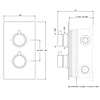 Coalbrook DOMO Domo concealed shower valve -  3 Outlet DO3003-CO3003