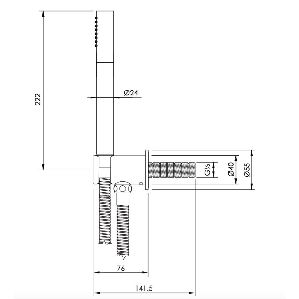 Coalbrook CO hand shower  set with  hose and wall outlet CO4001