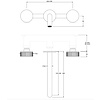 Coalbrook DECCA Decca 3-gats wand-wastafelkraan, uitloop 190mm DC1011