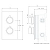 Coalbrook DECCA Decca Unterputz Duschthermostat - 2 Outlet - DC3002-CO3002