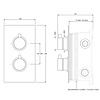 Coalbrook DECCA Decca Unterputz Duschthermostat - 3 Outlet - DC3003-CO3003