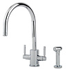 Perrin & Rowe Contemporary Kitchen mixer Orbiq E.4312 C-spout with rinse