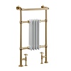 Burlington Traditional towel rail with white column inset Bloomsbury R2