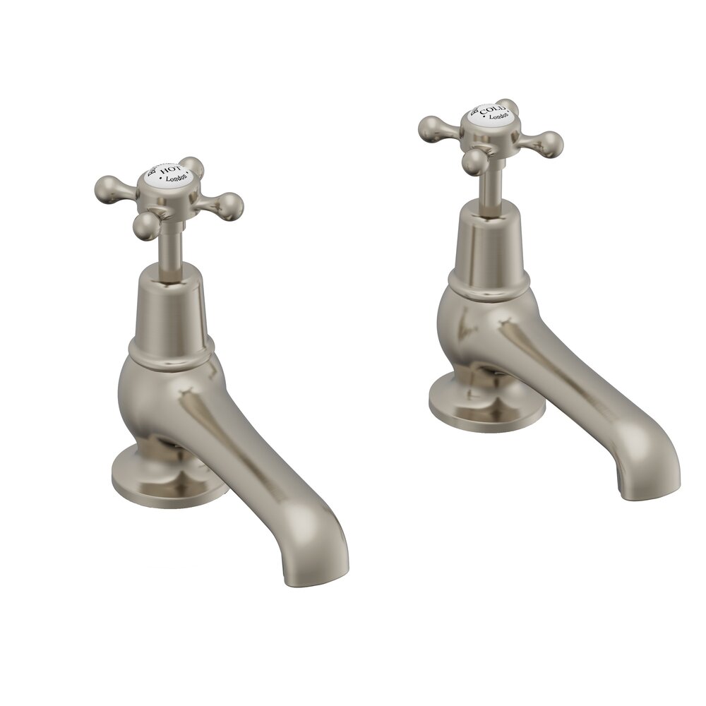 BB Edwardian Claremont pillar taps (pair) with 5"-spout