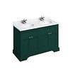 130 Waschtischschrank mit Minerva-Platte Carrara weiss und 2 Waschbecken FC9-BC12 BB Edwardian 130 Waschtischschrank mit Minerva-Platte Carrara weiss und 2 Waschbecken FC9-BC12