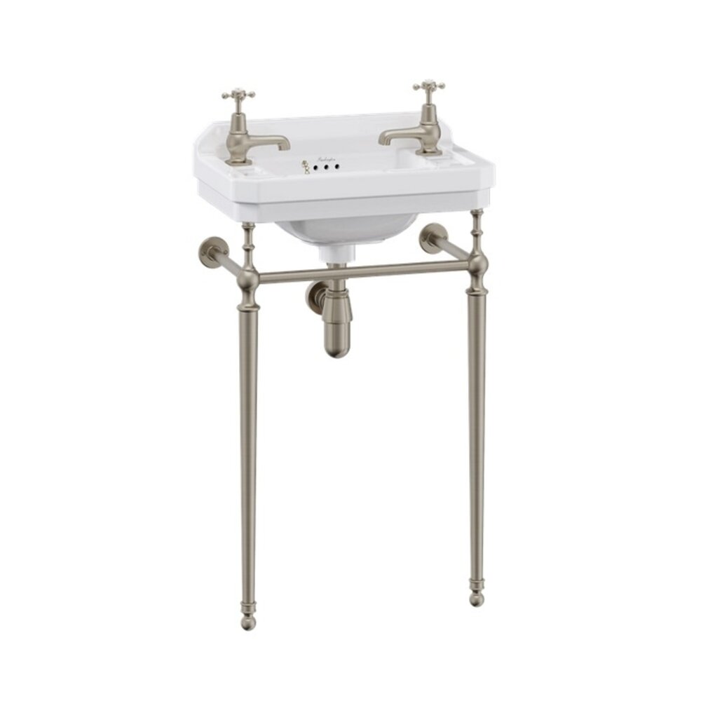 BB Edwardian Edwardian 51cm cloakroom basin with metal stand B8-T21A