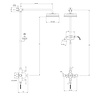 LB1930 TMackintosh exposed shower set with 8" rose and hand shower MBE-8742 Lefroy Brooks 1930 Mackintosh Black LB1930 TMackintosh exposed shower set with 8" rose and hand shower MBE-8742