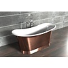 William Holland Freestanding copper bath Bateau, finish copper/white enamel