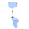 BB Edwardian Bespoke WC mit mittelhoch hängendem Spülkasten aus Keramik - Wandabgang  - Enchanted Blue