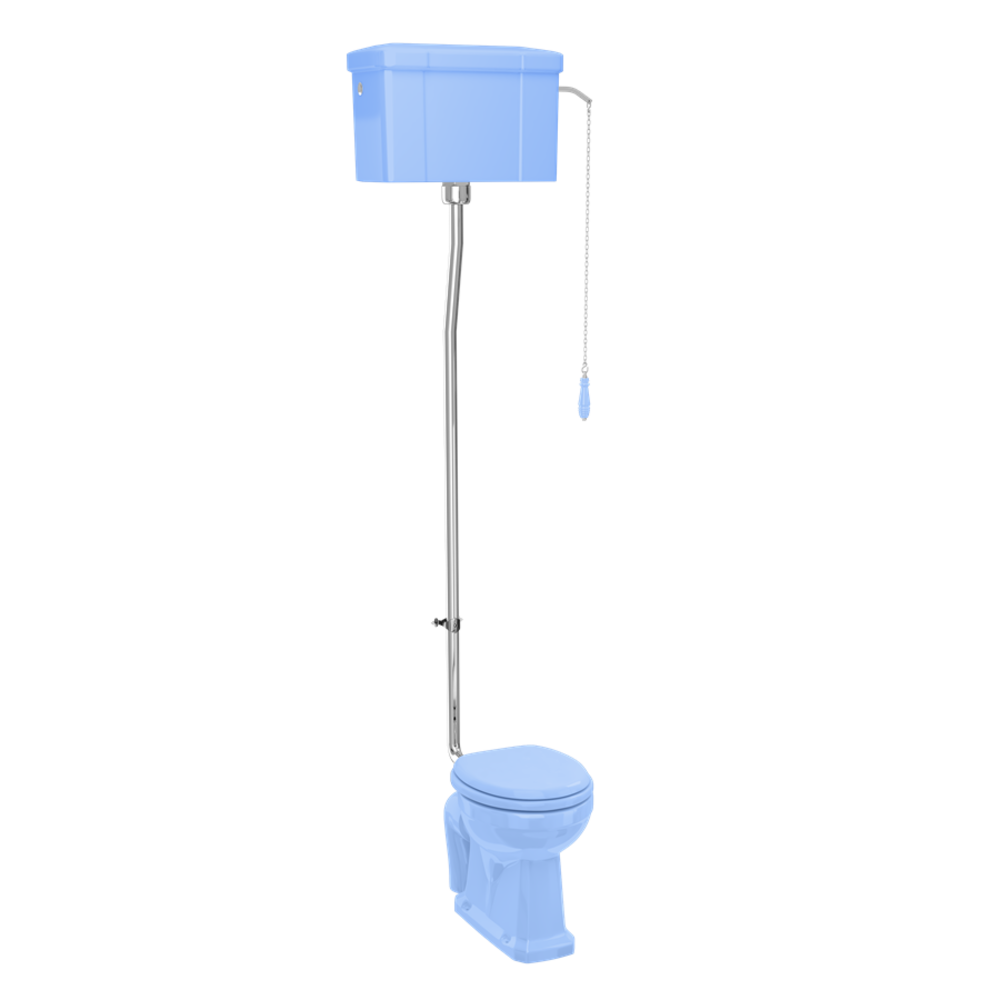 BB Edwardian Bespoke WC-Kombination PK mit Spülkasten aus Keramik hochhängend - Enchanted Blue
