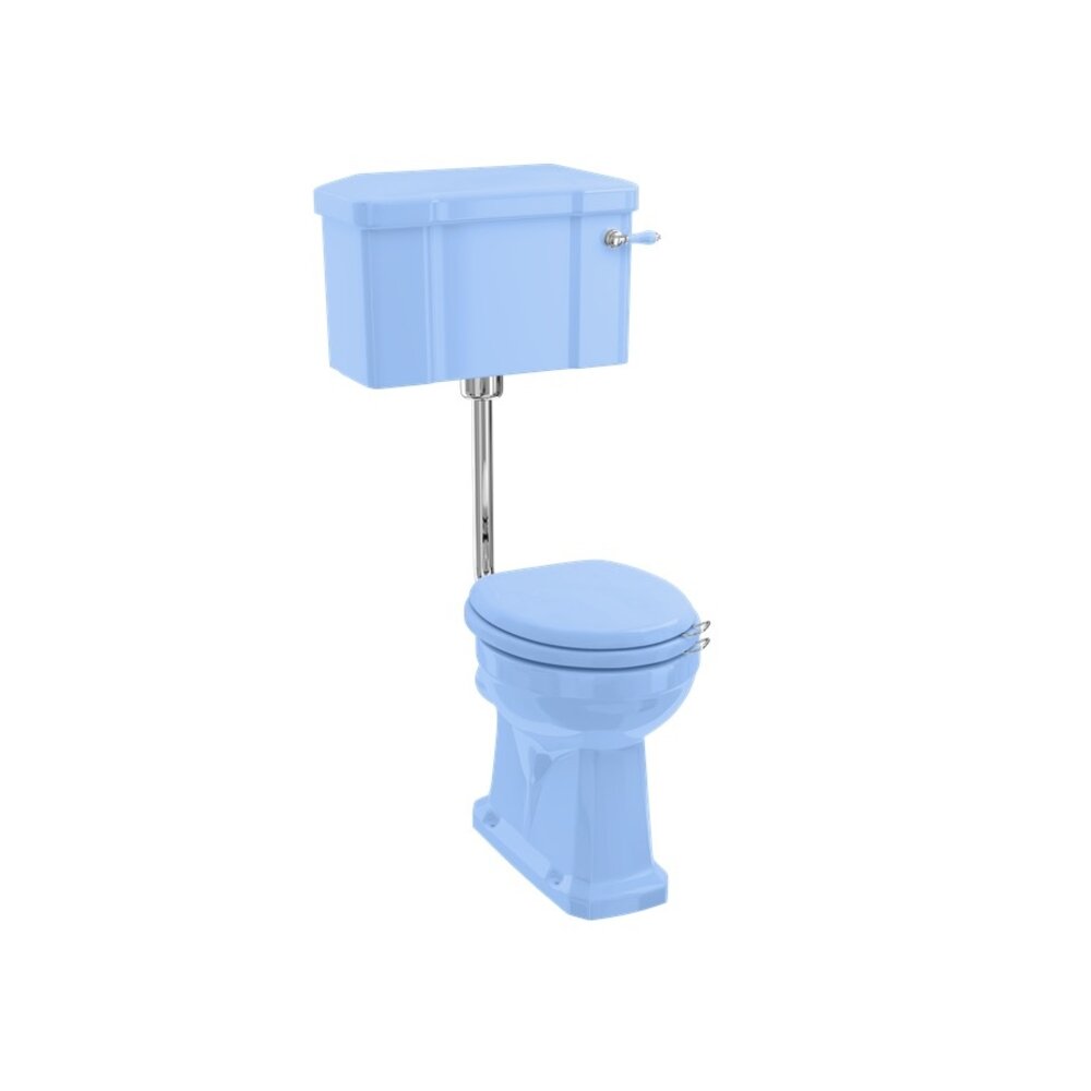 BB Edwardian Bespoke Halfhoog toilet (PK) met porseleinen reservoir -Enchanted Blue