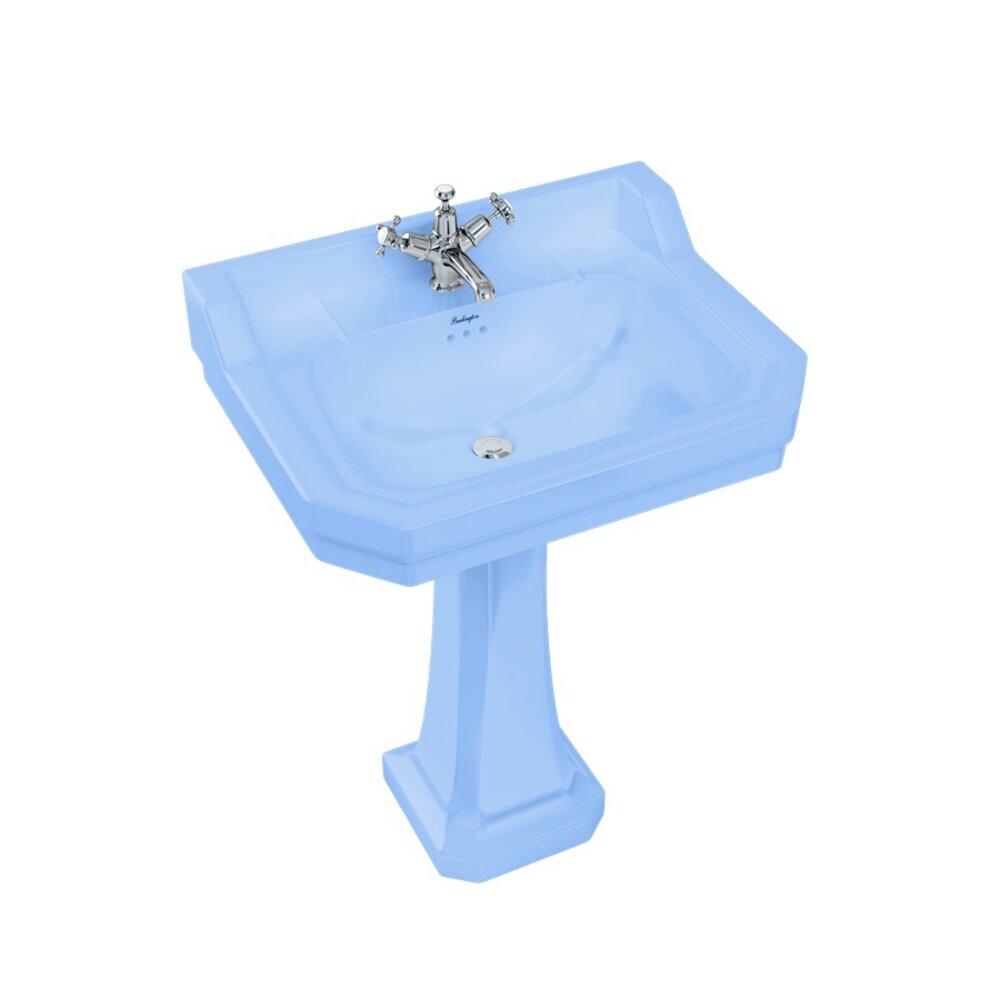 BB Edwardian Bespoke Edwardian Bespoke 62cm basin with pedestal - Enchanted Blue