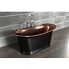 William Holland Freestanding copper bath Bateau, finish charcoal/brushed copper