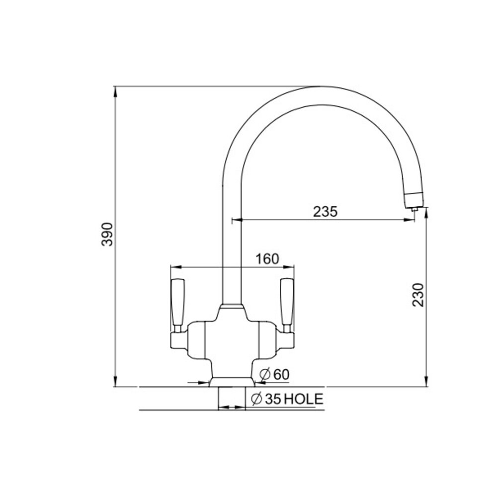 Perrin & Rowe Contemporary Keukenkraan Mimas Filtration E.1435