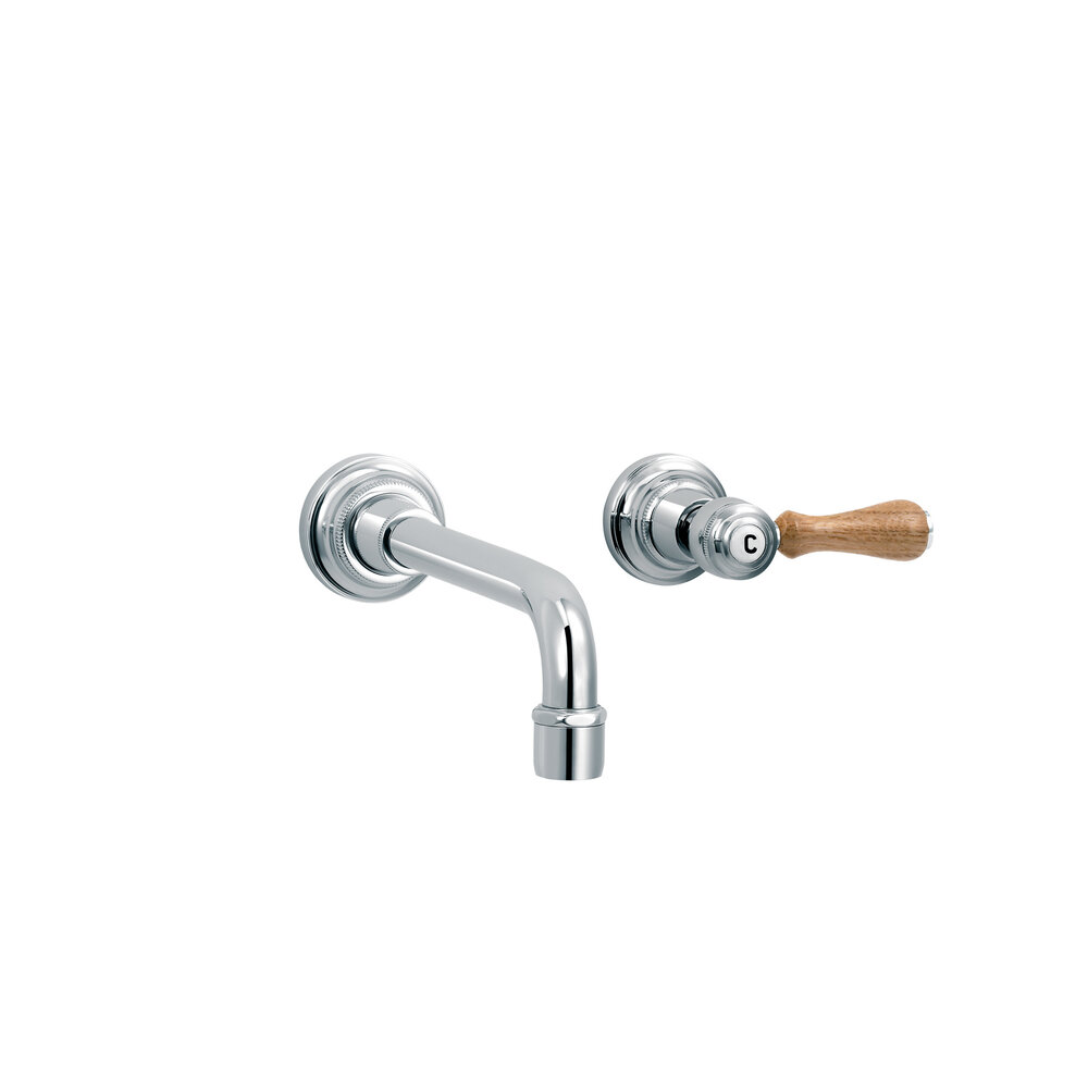 rvb 1935 1935 2-hole wall cloakroom basin tap, spout 200mm (trim only)
