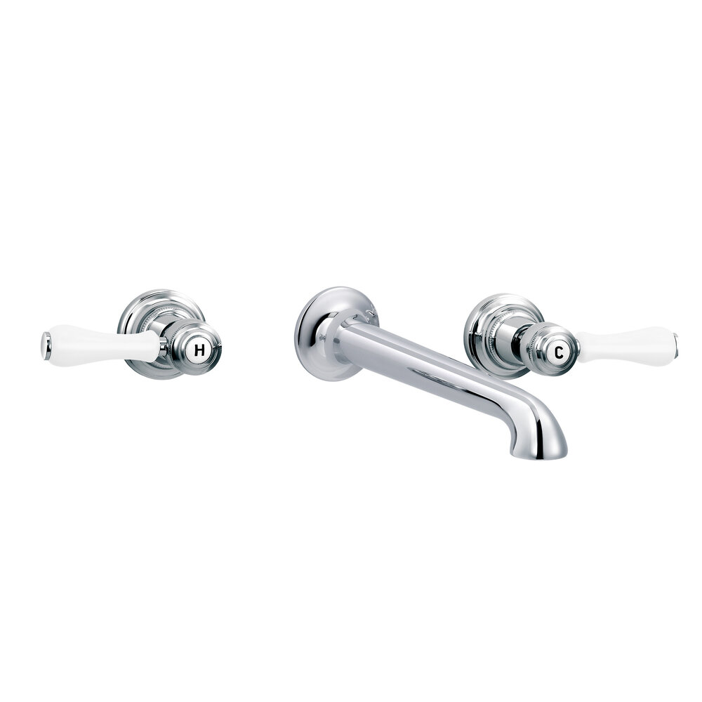 rvb 1935 1935 3-hole wall basin mixer, spout 200mm (trim only)